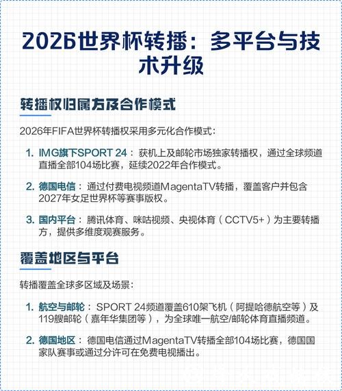 2026世界杯直播:科技带来无限可能 2026世界杯直播:科技带来无限可能